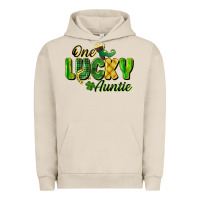 Pigment French Oak One Lucky Auntie St. Patrick's Day Urban Hoodie - CowGirlArtShop