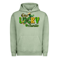 Pigment Oil Green One Lucky Auntie St. Patrick's Day Urban Hoodie - CowGirlArtShop