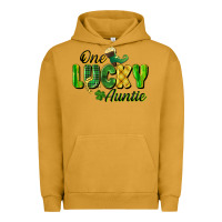 Pigment Peanut Butter One Lucky Auntie St. Patrick's Day Urban Hoodie - CowGirlArtShop