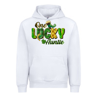 White One Lucky Auntie St. Patrick's Day Urban Hoodie - CowGirlArtShop