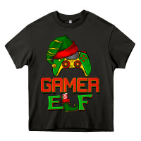 Asphalt Christmas gamer elf Heavy Core Tee - BarkalooDesign