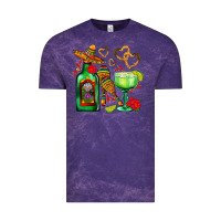 Cloud Purple mexican tequila margarita and maracas Vintage Tee - AdoDesignShop