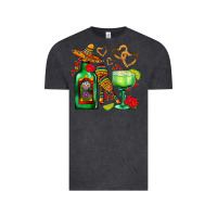Vintage Black mexican tequila margarita and maracas Vintage Tee - AdoDesignShop