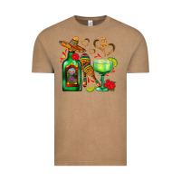 Vintage Coffee mexican tequila margarita and maracas Vintage Tee - AdoDesignShop