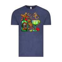 Vintage Denim mexican tequila margarita and maracas Vintage Tee - AdoDesignShop