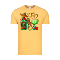 Vintage Mustard mexican tequila margarita and maracas Vintage Tee - AdoDesignShop