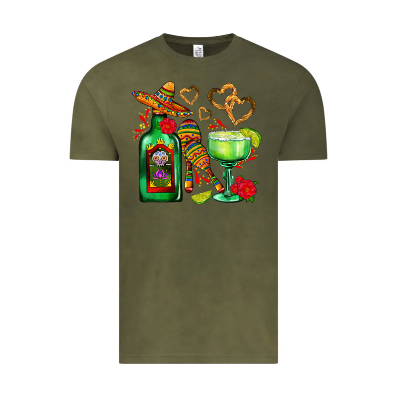 Mexican Tequila Margarita And Maracas Vintage Tee by AdoDesignShop | Teevron