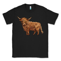 Black highland cow Classic Tee - BarkalooDesign