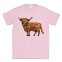Bubblegum Pink highland cow Classic Tee - BarkalooDesign