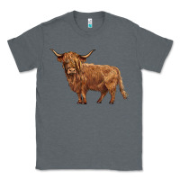 Charcoal Heather highland cow Classic Tee - BarkalooDesign
