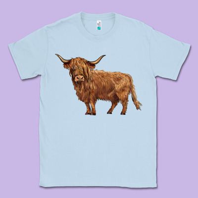 Highland Cow Classic Tee Designed By Barkaloodesign