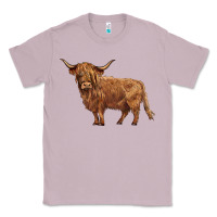 Lilac highland cow Classic Tee - BarkalooDesign