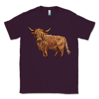 Plum highland cow Classic Tee - BarkalooDesign