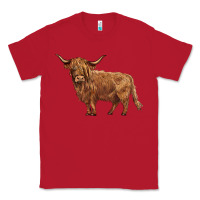 Red highland cow Classic Tee - BarkalooDesign