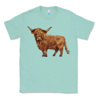 Seafoam highland cow Classic Tee - BarkalooDesign