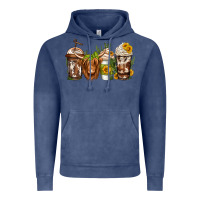Vintage Denim longhaired cow coffee Vintage Hoodie - Jasminsmagicworld