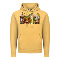 Vintage Mustard longhaired cow coffee Vintage Hoodie - Jasminsmagicworld