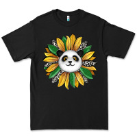 Black panda sunflower Premium Tee - RanaPortraitStore