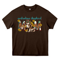 Chocolate Brown western australian shepherd mom Heavy Core Tee - texasbilliewilder