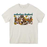 Cream western australian shepherd mom Heavy Core Tee - texasbilliewilder