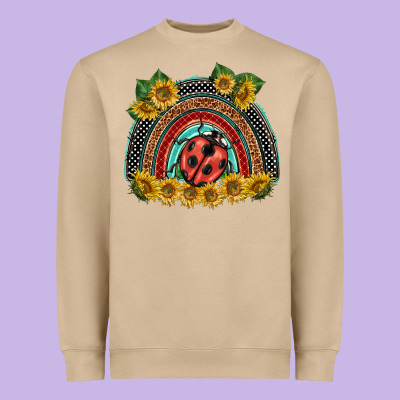 Ladybuy  Rainbow Heavyweight Sweatshirt Designed By Barkaloodesign
