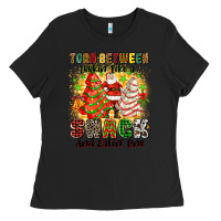 Black torn between looki like a snack and eatin one Ladies Tee - Zillion Design Studio