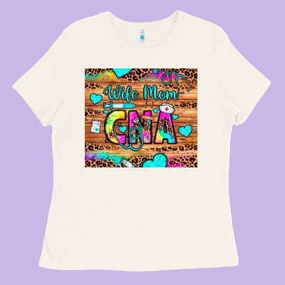 Wife Mom Cna Ladies Tee Designed By Jahusdesignshop