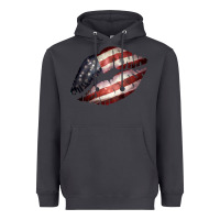 Smoke American Flag Lips Heavyweight Hoodie - Bettercallsaul