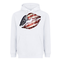 White American Flag Lips Heavyweight Hoodie - Bettercallsaul