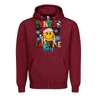 Burgundy santas favorite boy Zipper Hoodie - MaliasSmallBusiness