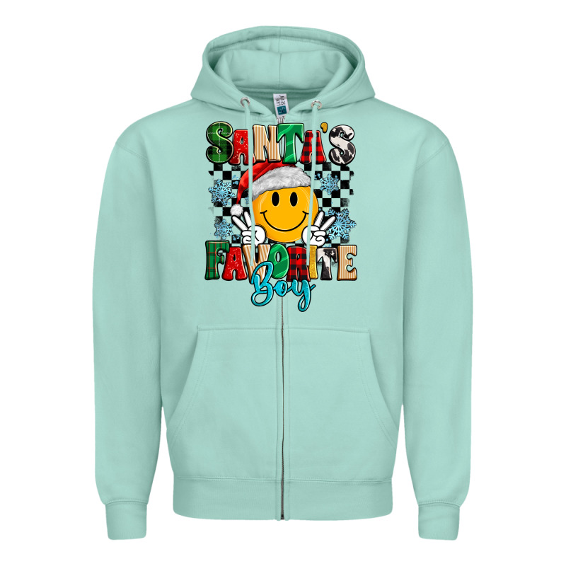 Santas Favorite Boy Zipper Hoodie by MaliasSmallBusiness | Teevron