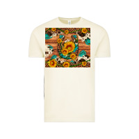 Vintage Arctic sunflower gemstone leopard cowhide horseshoe Vintage Tee - Artiststas