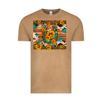 Vintage Camel sunflower gemstone leopard cowhide horseshoe Vintage Tee - Artiststas