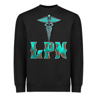 Black licensed practical nurse medical symbol Heavyweight Sweatshirt - BarkalooDesign