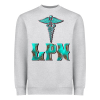 Heather Grey licensed practical nurse medical symbol Heavyweight Sweatshirt - BarkalooDesign