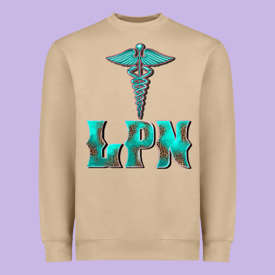 Licensed Practical Nurse Medical Symbol Heavyweight Sweatshirt Designed By Barkaloodesign