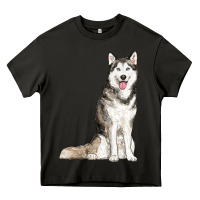 Asphalt husky Heavy Core Tee - RanaPortraitStore