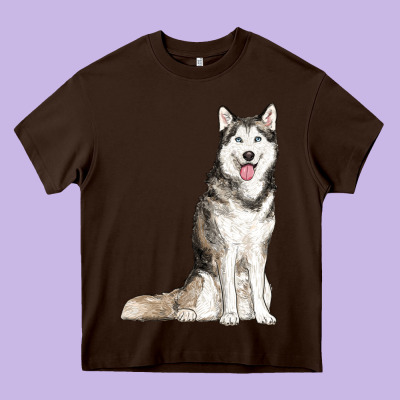 Husky Heavy Core Tee Designed By Ranaportraitstore