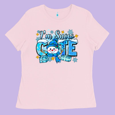 Im Snow Cute Ladies Tee Designed By Zillion Design Studio