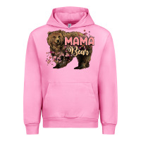 Fuchsia Pink Mama bear mother's day Urban Hoodie - HowdyJamesFarm