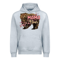Heather Grey Mama bear mother's day Urban Hoodie - HowdyJamesFarm