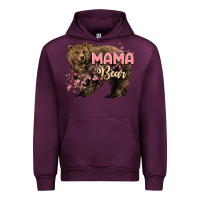 Mauve Wine Mama bear mother's day Urban Hoodie - HowdyJamesFarm