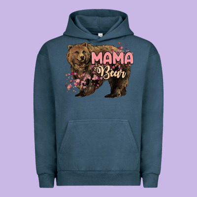 Mama Bear Mother's Day Urban Hoodie Designed By Howdyjamesfarm