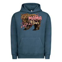 Pigment Midnight Navy Mama bear mother's day Urban Hoodie - HowdyJamesFarm