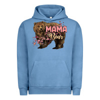 Pigment Pebble Blue Mama bear mother's day Urban Hoodie - HowdyJamesFarm