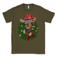 Army Green christmas wreath baby calf Classic Tee - BarkalooDesign