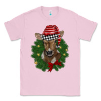 Bubblegum Pink christmas wreath baby calf Classic Tee - BarkalooDesign
