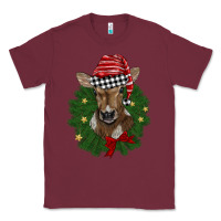 Burgundy christmas wreath baby calf Classic Tee - BarkalooDesign
