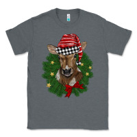 Charcoal Heather christmas wreath baby calf Classic Tee - BarkalooDesign