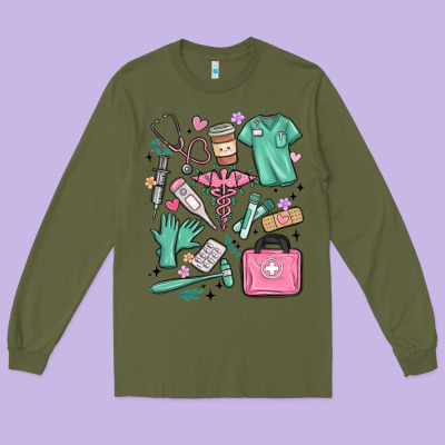 Can't Talk Right Now Doing Medical Assistant Stuff Long Sleeve Tee Designed By Maliassmallbusiness